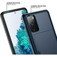 thumbnail image 4 of Samsung S20 FE Case with Card Holder Dual Layer Heavy Duty Protective Galaxy S20 FE Case Hidden Card Slot Slim Wallet Case for Samsung S20 FE 5G 6.5''(Blue), 4 of 13