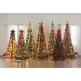 BrylaneHome Fully Decorated PreLit 6 Foot PopUp Christmas Tree Red