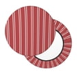 thumbnail image 2 of Kll Stripes Red White Round Bar Chair Cushion Cover 12 Inch,Bar Stool Protector With Elastic, Soft Washable, 2 of 7