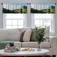 thumbnail image 4 of LALILO Kitchen Curtain Valance Young Woman Yoga Nature Rod Pocket Window Curtain 52"x 18" Set of 2, 4 of 5