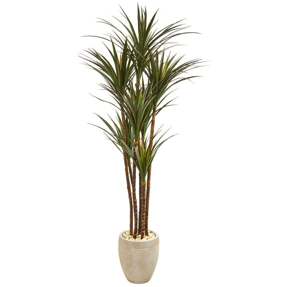 Nearly Natural 68” Giant Yucca Artificial Tree in Planter UV Resistant (Indoor/Outdoor)
