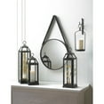thumbnail image 3 of 17" Gray Solid Contemporary Medium Lean Slate Candle Lantern, 3 of 4