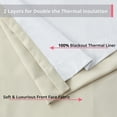 thumbnail image 5 of THD Virginia 100% Blackout Grommet Total Privacy Curtain Panels - Window Curtains for Living Room Bedroom - Set of 2 (Beige, 52 W x 96 L), 5 of 6