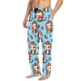 thumbnail image 2 of Cute Monkey and Strawberry Men's Pajama Pants Cotton Long Sleepwear Lounge Pants M, 2 of 7