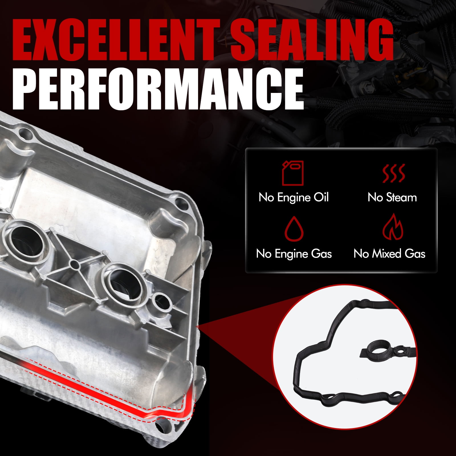 MITZONE Aluminum Engine Valve Cover Kit Compatible with 1996-2000 BMW 323i 323is 328i 328is 528i M3 Z3 Roadster 2.5L 2.8L Replace 11121703341