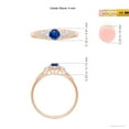 thumbnail image 5 of Angara Natural 0.33 Ct. Blue Sapphire with Diamond Vintage Inspired Ring in 14K Rose Gold for Women (Ring Size: 3.5), 5 of 10