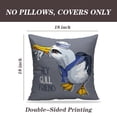 thumbnail image 2 of LALILO Throw Pillow Covers Seagull Striped Sea And With Fish Lettering Cushion Cover 18" x 18", 2 Pack, 2 of 6