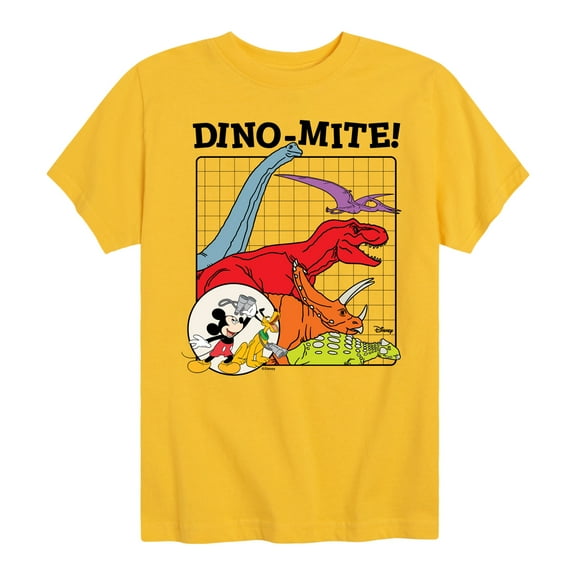 Disney - Mickey & Friends - Dino-Mite Dinosaurs - Youth Short Sleeve Graphic T-Shirt