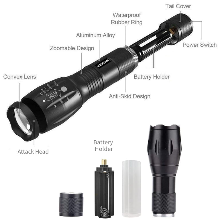 Flashlight Rechargeable, LED Flashlights High Luens Rechargeable With
