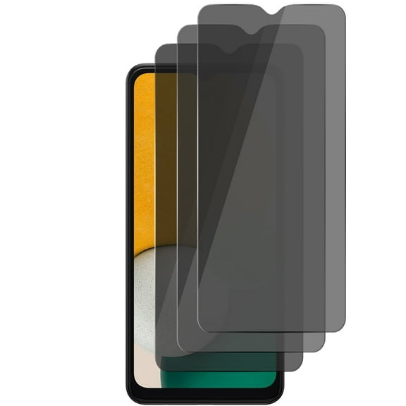 UZWZW 3 Pack Privacy Screen Protector for Samsung Galaxy A02 / A02s / A03 / A03s / A03 Core / A04 / A04s / A12 / A13 5G 4G / A32 5G Anti Spy Private Tempered Glass