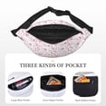 thumbnail image 5 of Easygdp Pink Purple Floral Fanny Pack for Men Women,Fashion Waist Packs,Travel Hiking Chest Bag Daypack, 5 of 7