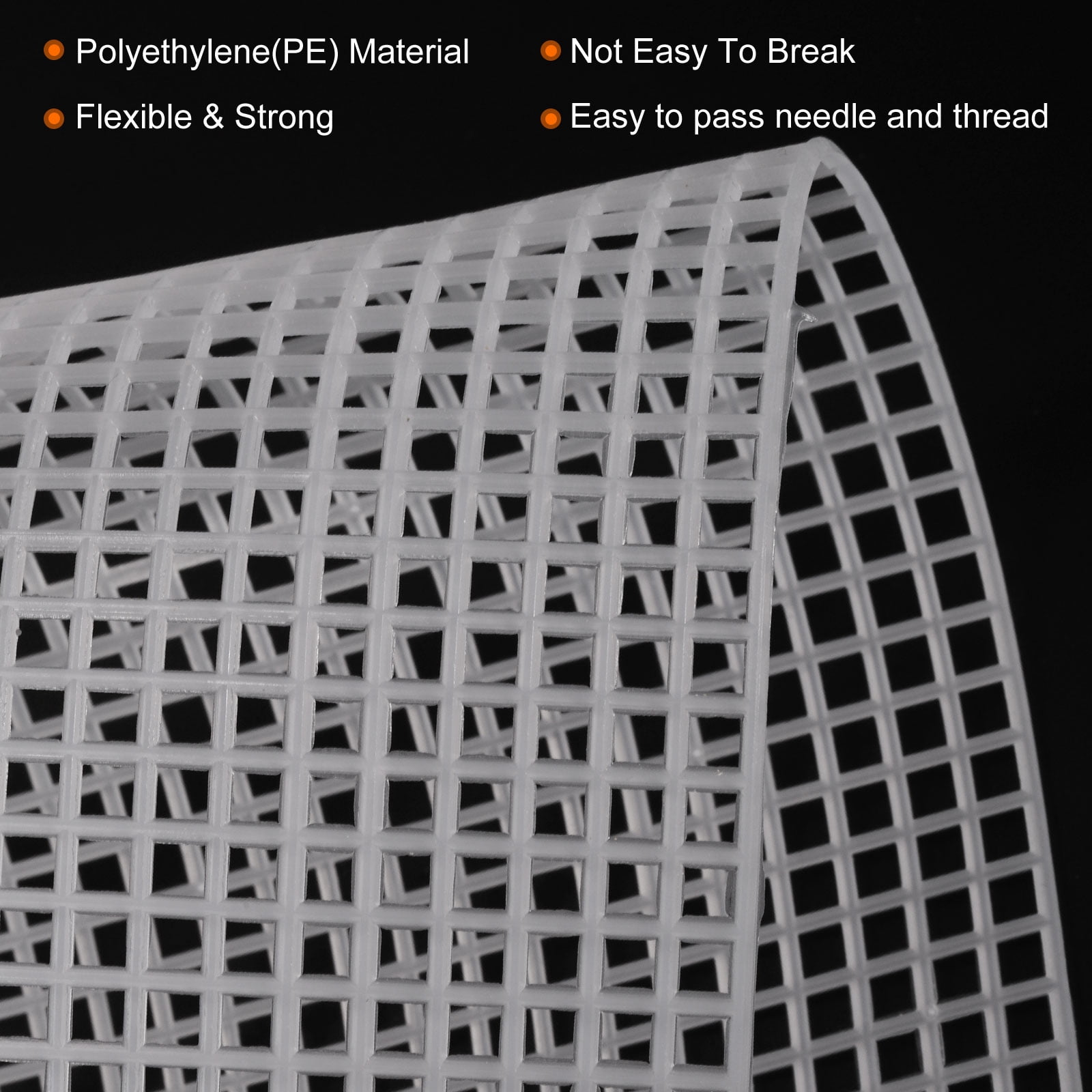 12Pcs Plastic Mesh Canvas Sheets 13"x19.69" 7 Count Rectangle Hole Blank Canvas White for Embroidery Needlepoint