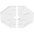 thumbnail image 2 of 34"OD x 5"ID x 11 3/4"C x 1"P Logan Architectural Grade PVC Contemporary Ceiling Medallion, Two Piece, 2 of 4
