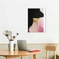 thumbnail image 2 of JEUXUS Pink and Gold Abstract Canvas Wall Art Black Brown Abstract Picture Geometric Black Art Print Abstract Color Block Poster Gold Foil Artwork Modern Abstract Splicing Painting Print 12x16inch, 2 of 4