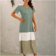 thumbnail image 3 of Birdeem Robe d'Été pour Femme à Empiècements Imprimés, Robe Aguichant à Col en V, Robe de Plage, Robe Soleil, Robe Ample, 3 of 5