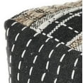 thumbnail image 2 of HomeRoots 352440 18 x 18 in. Wool Black Pouf, 2 of 2