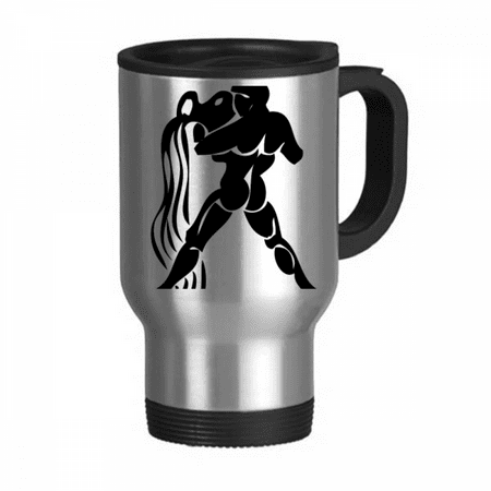 

Constellation Aquarius Zodiac Sign Travel Mug Flip Lid Stainless Steel Cup Car Tumbler Thermos