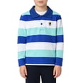 thumbnail image 4 of Teen Polo Shirt Boys Long Sleeve Boys Cute Embroidered Striped Button down Shirt Back to School Shirt Kids Summer Casual Shirts Boys Size 12-13 Years Shirts, 4 of 5