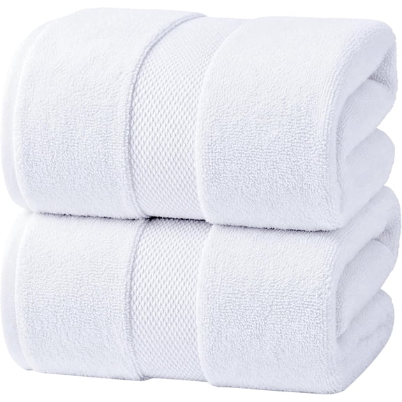 ROSOZ 500 GSM Thick Cotton Bath Towels Set - 55x27.5 Inch Highly Absorbent & Soft Hotel Collection Towels, Durable Solid Color Bathroom Spa Towels (2 or 3 Pack)