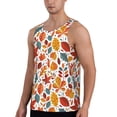 thumbnail image 2 of Uemuo Autumn Leaves Pattern Men's Muscle Shirts Sleeveless Dry Fit Gym Workout Tank Top Lightweight Sports Tank Top Beach Tank Top, Loose-fit Sleeveless Shirt-4X-Large, 2 of 7