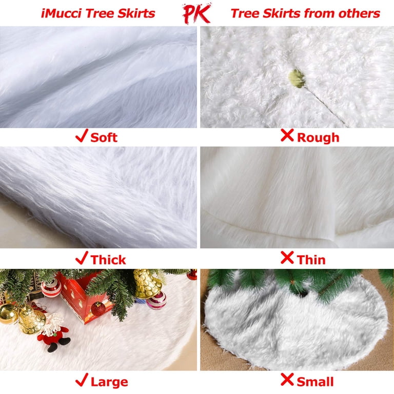 Dessous De Sapin Blanc Fausse Fourrure Hobby Lobby 48 Pouces - Neuf, Pour Noël, Grand Format