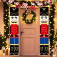 thumbnail image 3 of Letrero de porche de Navidad, decoración de cuadros de Búfalo, cartel de puerta de Feliz Navidad, decoración colgante de Navidad para puerta delantera de patio de casa, 3 of 4
