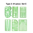 thumbnail image 3 of 1 Set Circle Stencil Plastic High-quality Convenient Use Eye-catching Templates for Drafting Exquisite Appearance Long Lifespan Type 3, 3 of 7