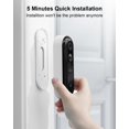 thumbnail image 4 of WUUK Timbre con cámara sin tarifa mensual, timbre con video de seguridad 2K, timbre con video con detección de movimiento triple con base de almacenamiento de 32 GB, funciona con batería, compatible c, 4 of 5