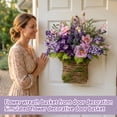 thumbnail image 4 of 16.9in Artificial Hydrangea Hanging Basket, Faux Rattan Planter with Silk Flowers, Porch and Patio Floral Decoration, Outdoor Garden Hanging Ornament, Maintenance-Free Home Decor, 4 of 8