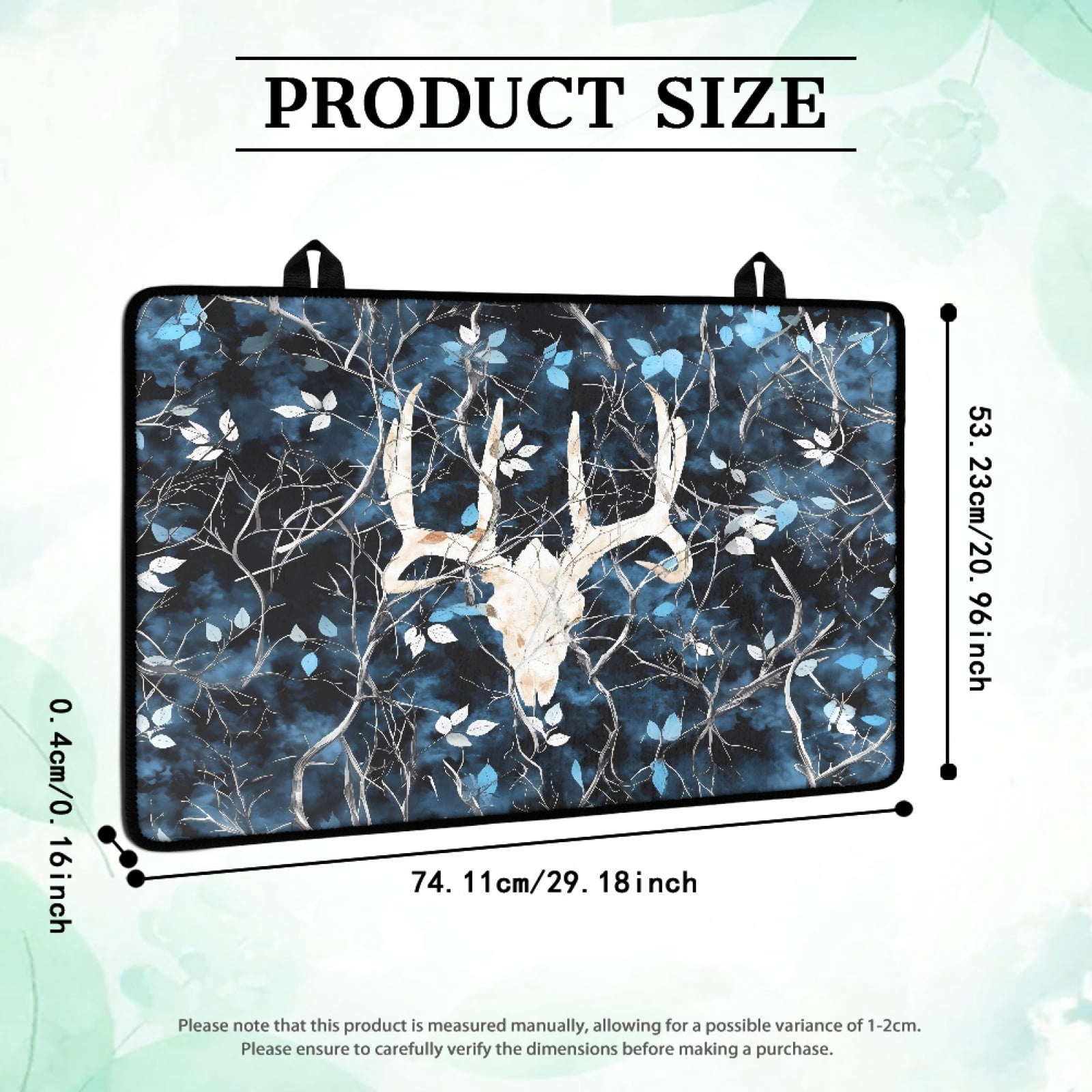 Renewold Electric Stove Cover Glass Stove Top Cover Heat Resistant Anti-slip Stovetop Protector Cover Cooktop Mat Extra Counter Space Extra Large, Deer Skull Camo Hunting Forest