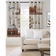 thumbnail image 2 of Farmhouse Vintage Blackout Curtains, Light Blocking Print Window Curtains, Country Cotton Book Butterfly Art Thermal Insulated Window Drapes for Living Room Kitchen Cafe 2 Panels, 104"W x 84"L, 2 of 9