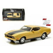 PACK OF 2 - "1973 Ford Mustang Mach 1 Yellow Eleanor"" ""Gone in Sixty Seconds"" Movie (1974) 1/43 Diecast Model Car by Greenlight"""