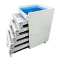 thumbnail image 4 of 5 Drawers Dental Assistant's Mobile File Cabinet Mobile Storage Cabinet Stainless Steel Utility Cart with 2 Storage Trays, 4 of 11