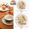 thumbnail image 3 of Daisy Flowers Hands Trivet Mats Pot Holders Cotton Woven Non-Slip Heat Resistant for Hot Pots Pans Pats for Cooking Baking Set of 2, 3 of 7
