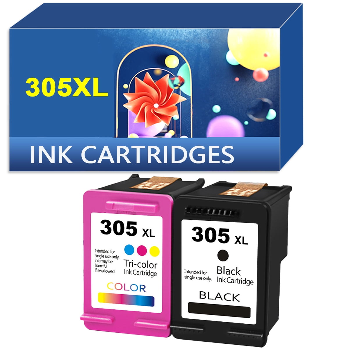 305XL Rigenerata Cartucce Sostituzione per HP 305 XL Cartucce Nero e