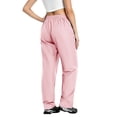 thumbnail image 5 of APEXFWDT Women's Packable Rain Pants Lightweight Nylon Waterproof Hiking Fishing Pants Elastic Waist Casual Pant for Outdoor,M,Pink, 5 of 7