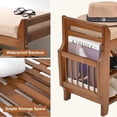 thumbnail image 6 of AOPEC 2 Tier Shoe Bench, Bamboo Shoe Rack Bench, Shoe Storage Bench Organizer for Entryway Hallway Living Room, 6 of 9