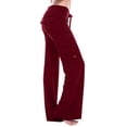thumbnail image 1 of MKLEKYY Leggings deportivos para mujer, pantalones cargo casuales con cintura elástica para mujer, pantalones de yoga con bolsillos, pantalones de pierna ancha, 1 of 4