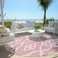 thumbnail image 6 of Addison Rugs Chantille Indoor/Outdoor Transitional Scrolls Pink Washable Round Rug, 8' x 8', 6 of 6