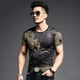 thumbnail image 2 of Camiseta de hombre para gimnasio con motociclista, ropa bordada, top gráfico, ropa de calle, camisetas para hombre con músculos, ajustadas, de secado rápido, lisas y suaves, 2 of 5