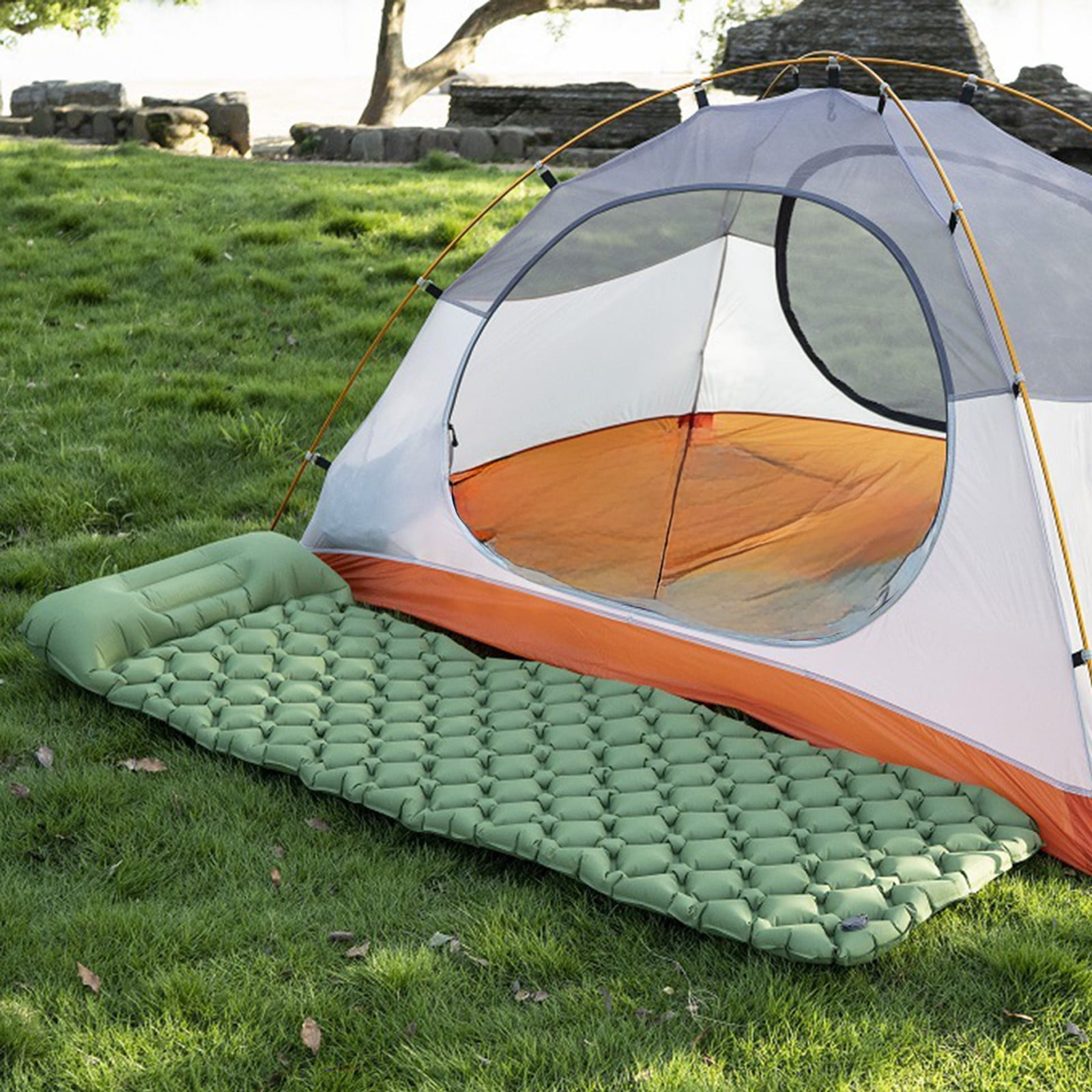 Matelas Camping Autogonflant ESMART - Ultra Léger 200x70cm Avec Pompe à Pied Intégrée