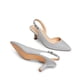 thumbnail image 3 of Zapatos DREAM PAIRS Tacones Kitten Slingback Plateados con Brillo, 3 of 7