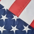 thumbnail image 3 of 2x3 feet 50 Stars American Flag, Embroidered 210D Embroidered Stars, Sewn Stripes, 2 Brass Grommets, Indoor/Outdoor, Vibrant Colors, Quality Nylon, US USA Flag, 3 of 7