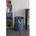 thumbnail image 2 of Contemporary Home Living 17" Blue and Silver Storage and Laundry Bin, 2 of 5