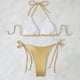 thumbnail image 4 of WILLBEST Bikini de Mujer, Traje de Baño, Traje de Baño Para Mujer, Estampado En Caliente, Bikini Brillante, Bikini Sexy de Tres Puntos Con Tirantes, 4 of 8