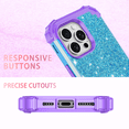 thumbnail image 7 of Casetego Phone Case for iPhone 16 Pro Max Case,Glitter Bling Heavy Duty Hybrid Sturdy High Impact Shockproof Protective Cover,Shiny Blue Purple, 7 of 7