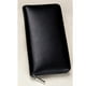 thumbnail image 1 of Cartera de bloqueo Soledad cuero Con cremallera alrededor grande negro, 1 of 10