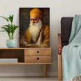 thumbnail image 5 of UXIEQU Old Man Long Beard Yellow Turban Canvas Wall Art Print 15.75x11.81 Inches, 5 of 8