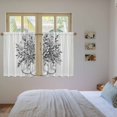 thumbnail image 4 of Eucalyptus Grey Tier Curtains, Vintage Bottle Succulents Flower Stripes Light Filtering Kitchen Curtains, 2Pcs Rod Pocket Half Window Treatments Panels for Sink Cafe Cabinet Basement 27.5x45 Inches, 4 of 9