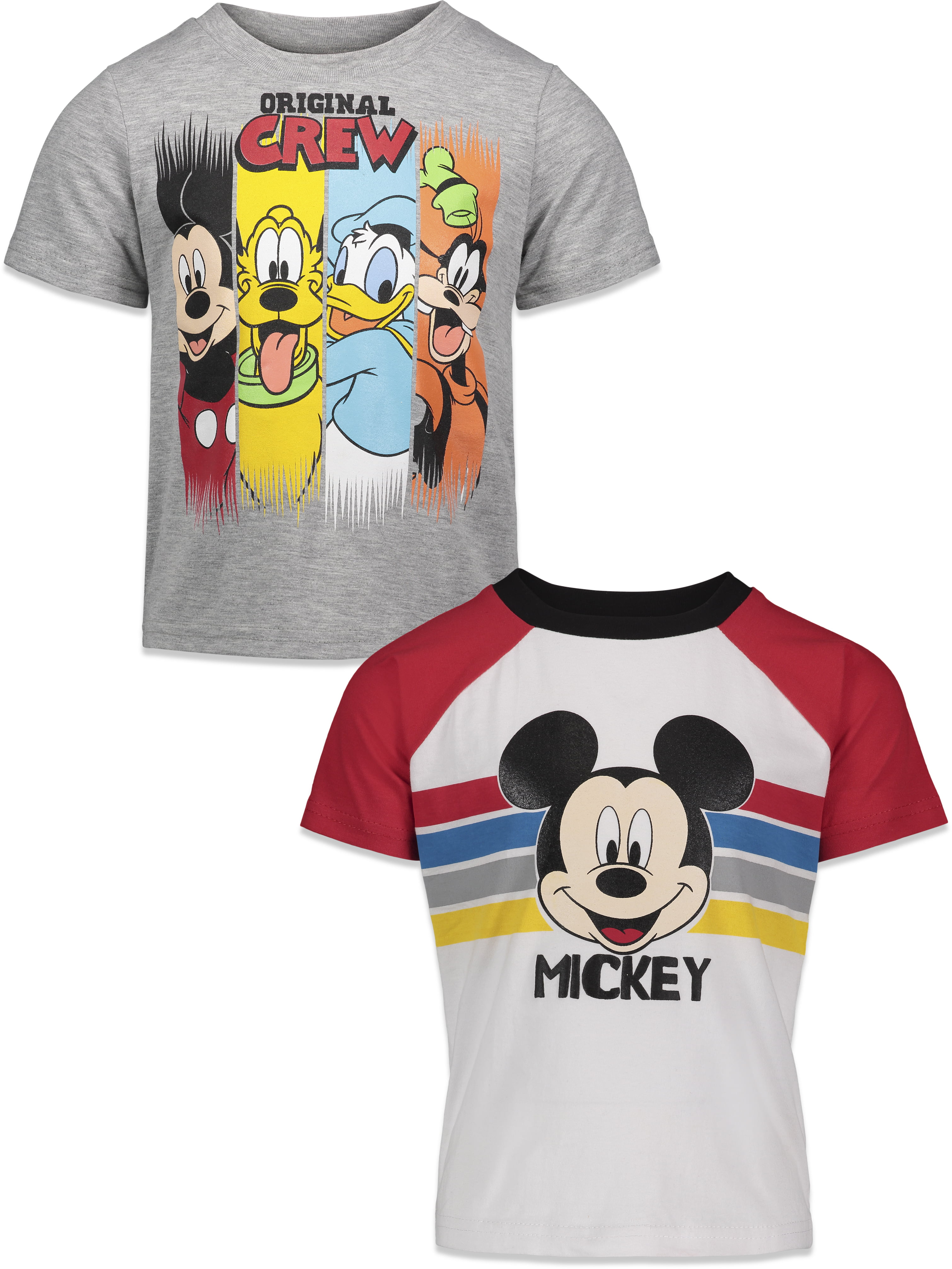 Disney Store Mickey Mouse Donald Pluto & Goofy T Shirt Boys Size 5/6 New 